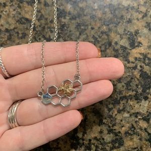 Bee/comb necklace. Brand new.